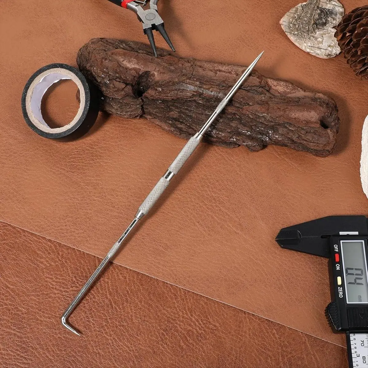AT16 Double Pointed Scriber, Metal Scribe Tool Carbide Scribe Steel Point for Welding Marking Pen Glass Metal Sheet Ceramics