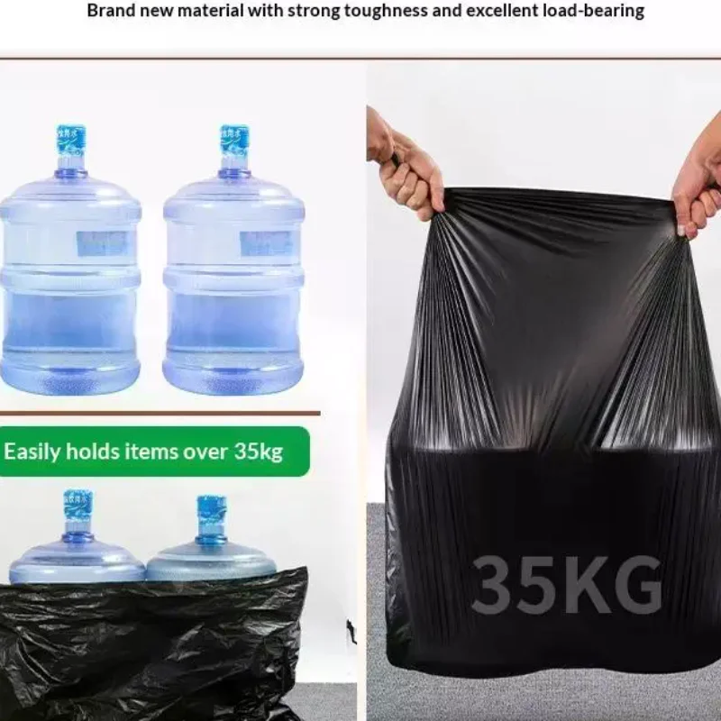 20/30/50PCS Large Waste Garbage Bag Black Thickened Garbage Bags Outdoor Restauran Kitchen Disposable Trash Bags