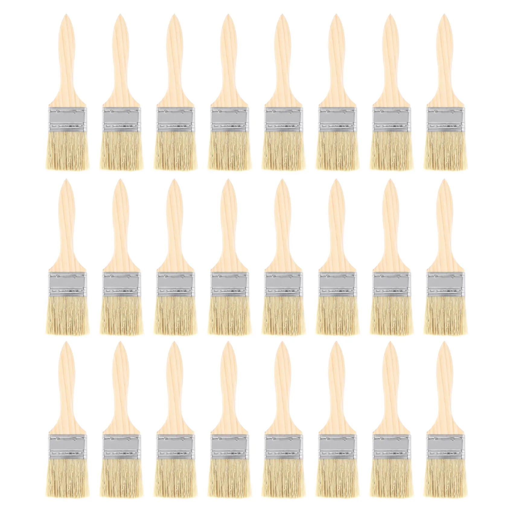 24 Pack of 2 Inch (48mm) Paint Brushes and Chip Paint Brushes for Paint Stains Varnishes Glues and Gesso