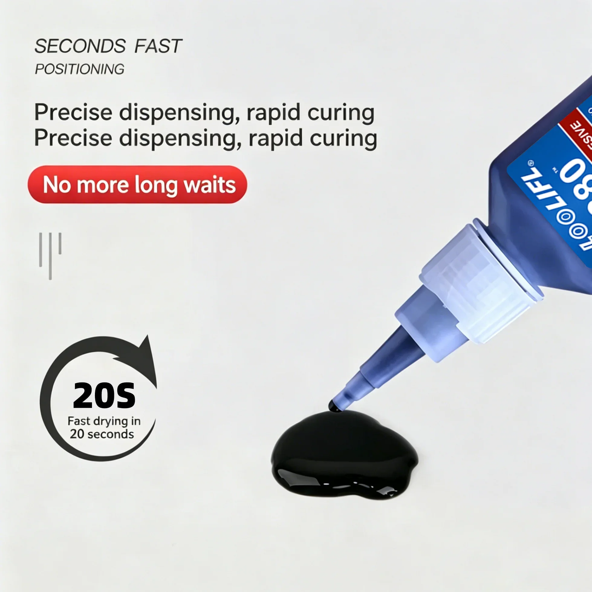 LOOLIFL480 20g Cyanoacrylate Adhesive High Temp Resistant Impact Resistant Bond Plastic Metal Rubber For Auto Body Bumper Repai view 4