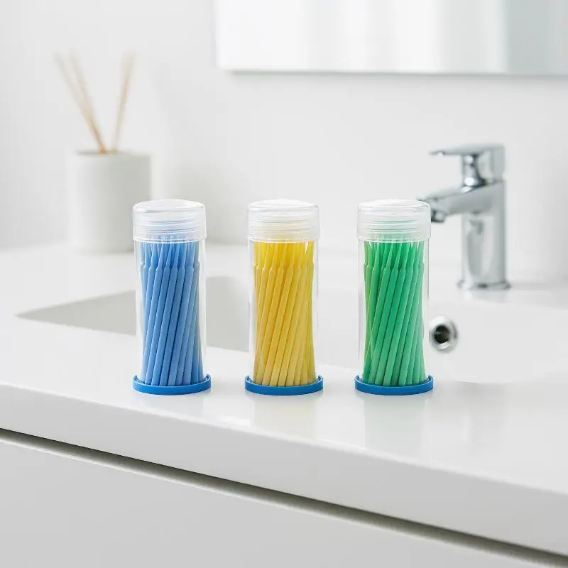100Pcs/Bottle Dental Micro Brush Applicators Brush Teeth Oral Dentist Materials Extension Tools