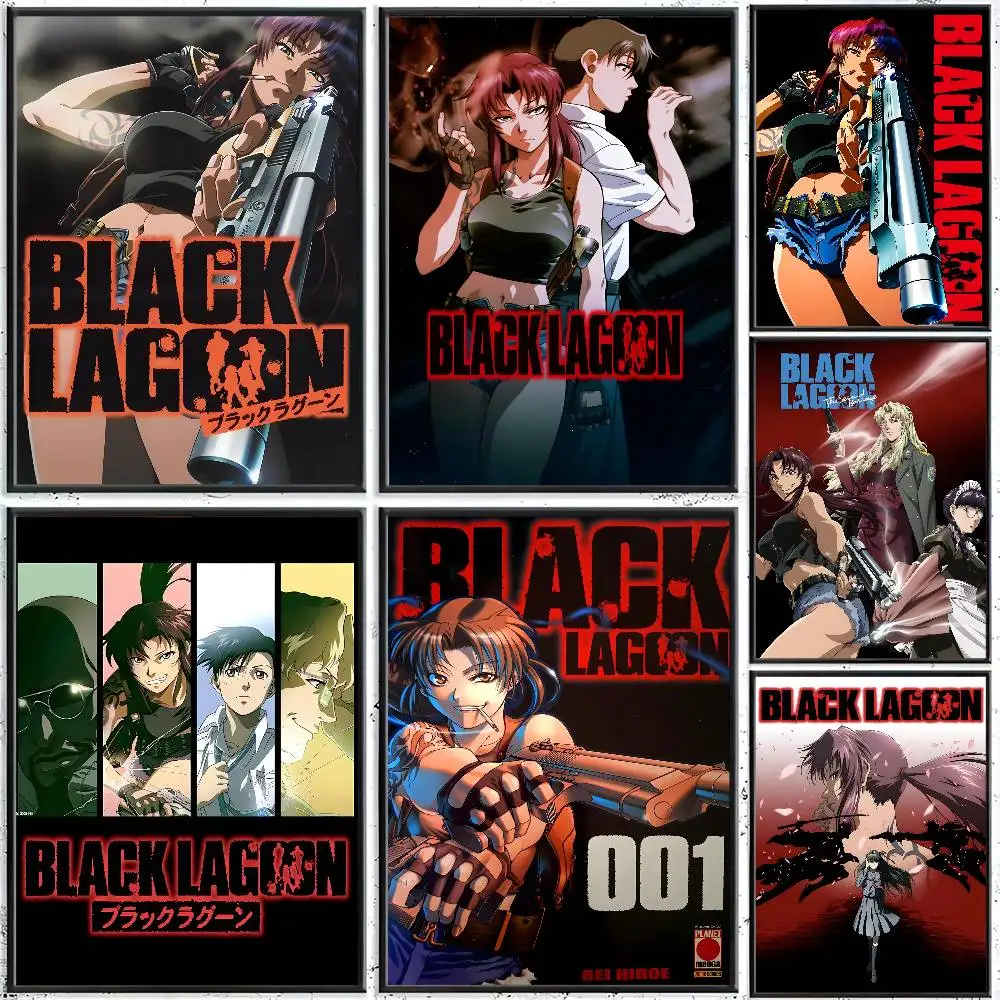 Black Lagoon Poster Sticker Print Waterproof Wall Art For Living Room Bedroom Home Decor