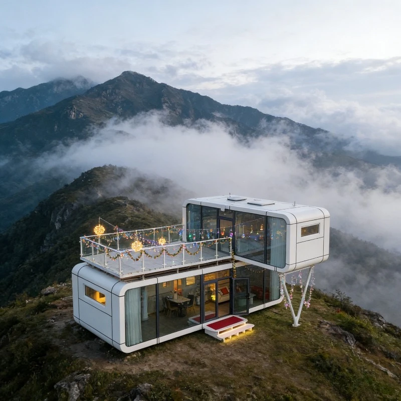 

Luxury Modern Apple Cabin | 20ft 40ft Prefab Container House | Outdoor Office Living with Bedroom Bathroom Kitchen