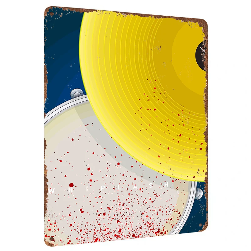 Drum and Cymbal Music Theme Metal Wall Art Creative Home Decor Art Gift