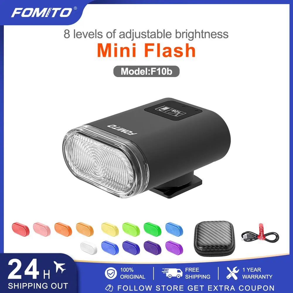 

FOMITO F10 F12 Mini Flash Light with 8 Levels Flash Power 5600K for FUji Canon Nikon Sony Olympus Live Outdoor Shooting