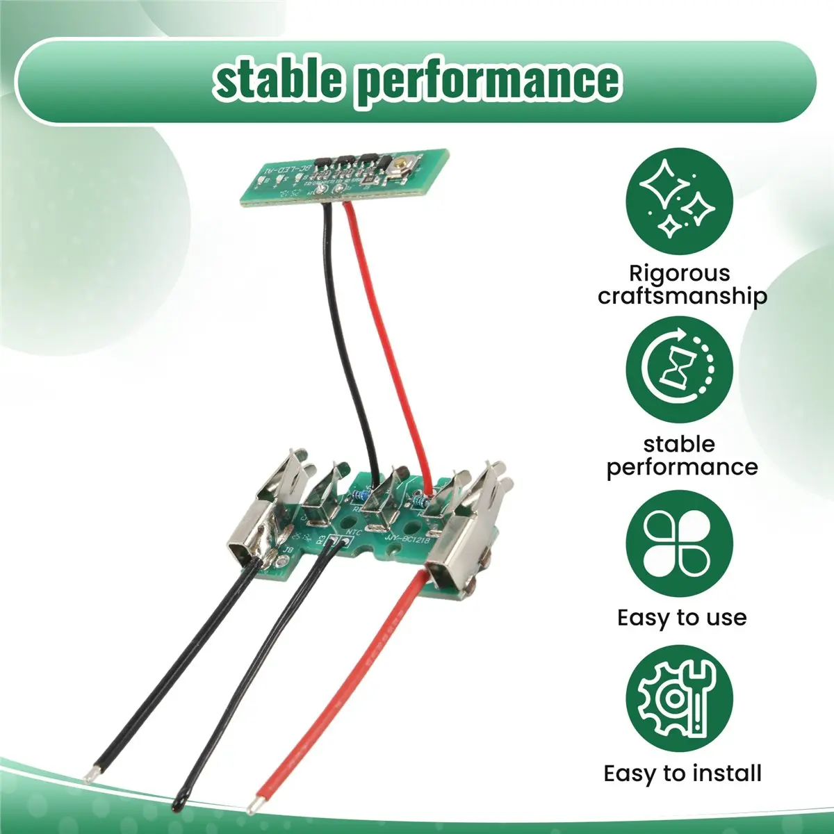 

#11A Charger,BAT610 PCB Charging Protection Board for Boschs 18V Li-Ion Battery (green)
