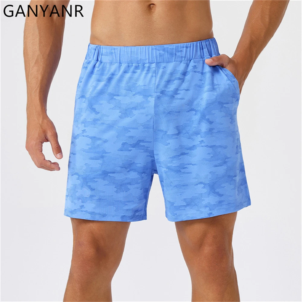 

GANYANR Running Shorts Men Sportswear Basketball Gym Crossfit Sports Summer Leggings Athletic Training Active Wear Football