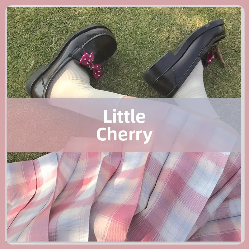 

Xiaochun Original Plaid Skirt Set Pink Gingham A-Line Skirt JK Uniform Style Spring Summer Collection Women's Fashion