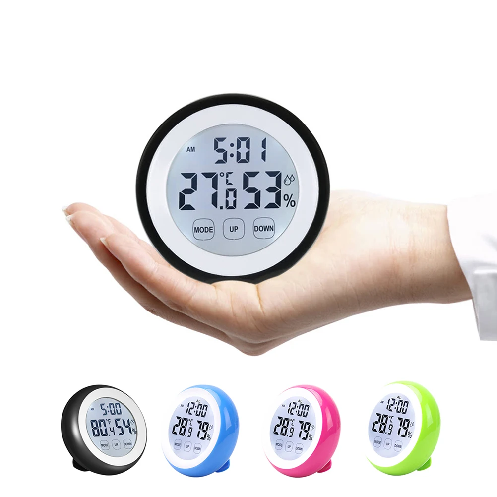 

LCD Hygrothermograph Thermometer Humidity Temperature Meter Touch Screen Electronic Hygrometer Bedroom Office