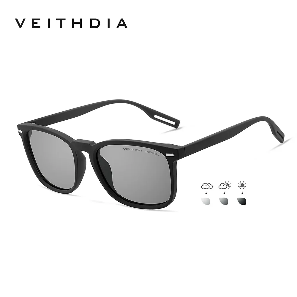 VEITHDIA Mode Klassieke Gepolariseerde Heren Zonnebril, Rijbril Voor Mannen, UV400 Bescherming Meekleurende Zonnebril 7508 - afbeelding 1