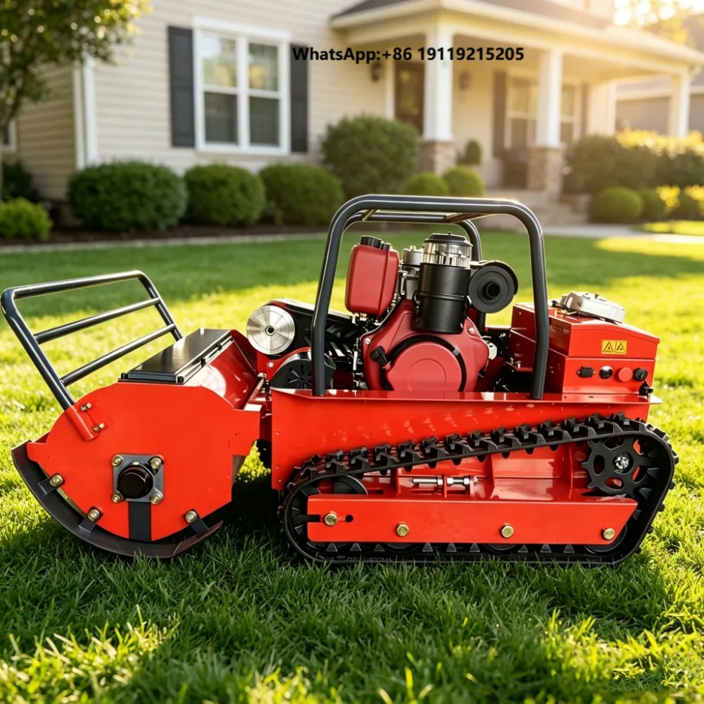 High-quality Heavy-duty Remote-controlled Tracked Lawn Mower, Suitable for Agricultural and Forestry Weed Control.