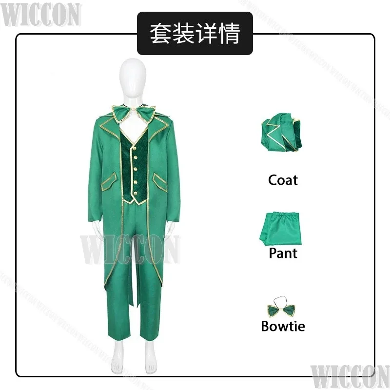 Disfraz de hada navideña, abrigo gótico Retro SteampunkTail con sombrero de duende, pajarita, uniforme de Cosplay para hombre, juego de rol personalizado de Halloween