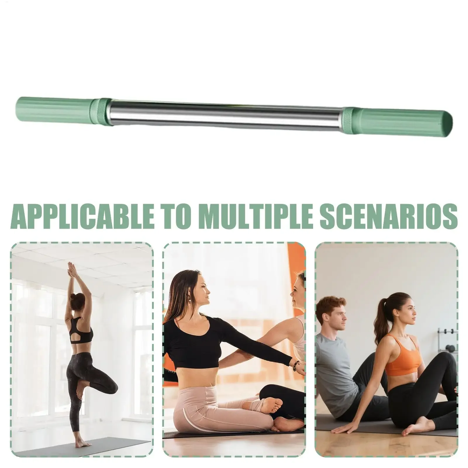 Tongkat Yoga Koreksi Postur Senam, Tongkat Peregangan Latihan Punggung dan Leher, Koreksi Kebugaran, Tongkat Latihan Pilates
