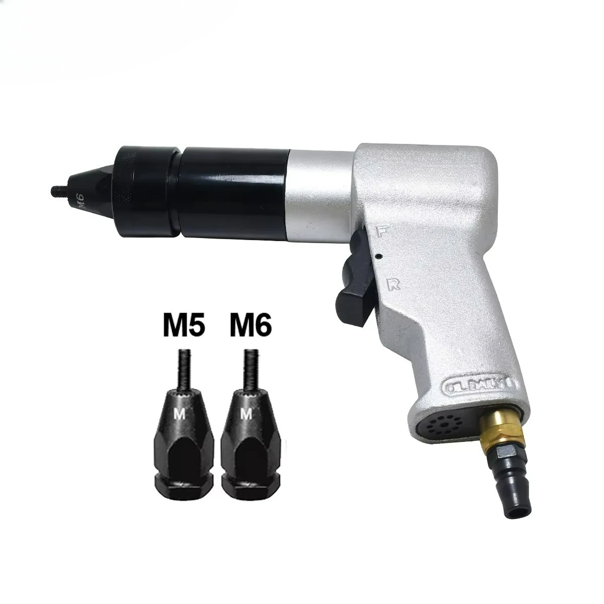 

Pneumatic Air Rivet Gun Blind Riveting Gun Flat Nuts Riveter Rivnut Tool Kit for M5 M6 Pull Nuts