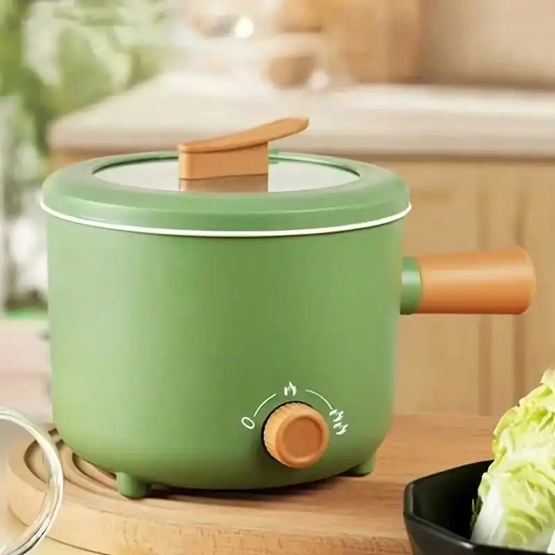 Electric Hot Pot Multi Cooker Non-Stick Mini Electric Pot for Noodles Soup Porridge Home Travel Cooking