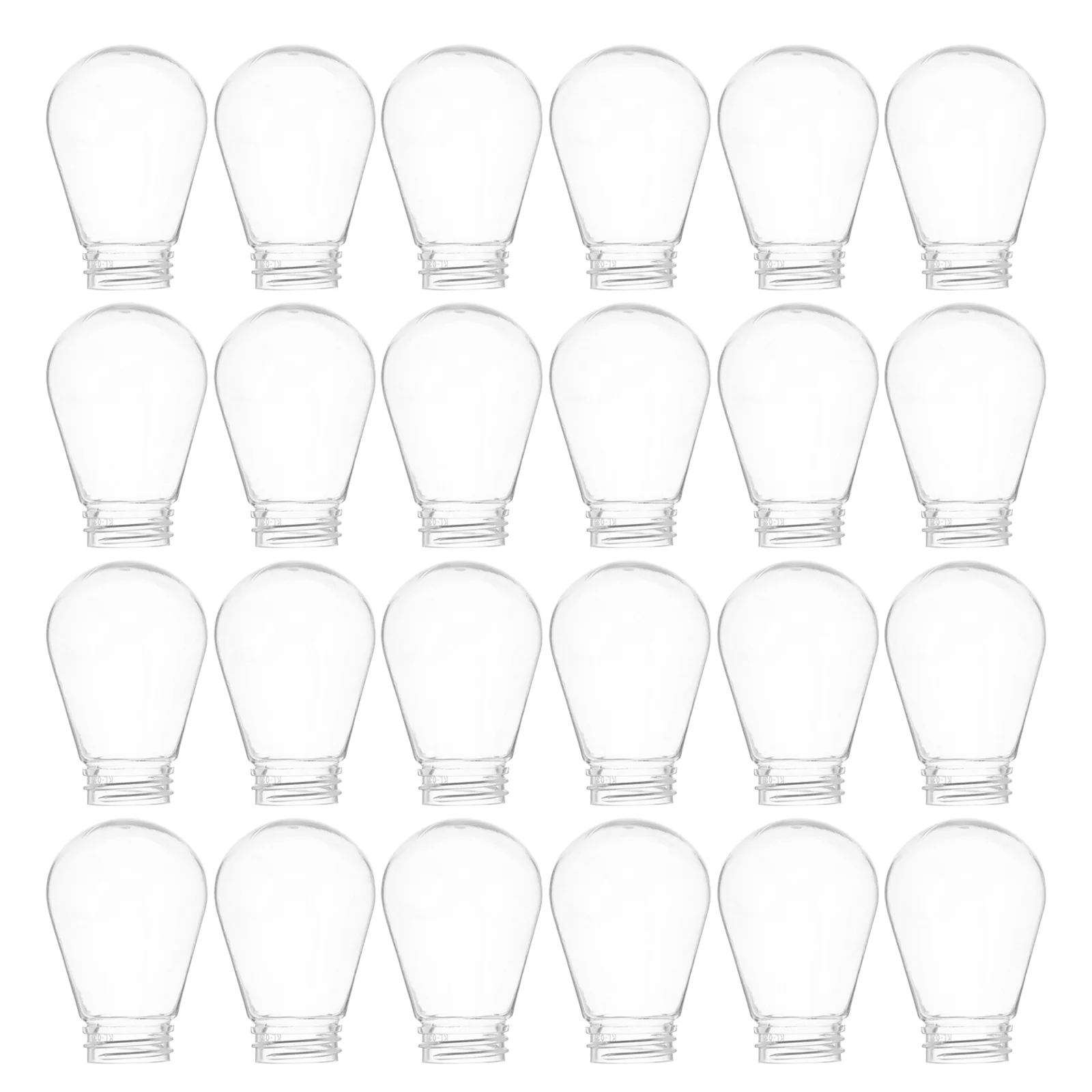 30pcs Transparent Lamp Bulb Covers E27 Plastic Light Shells High Transmittance Heat Resistant For String Lights Festive