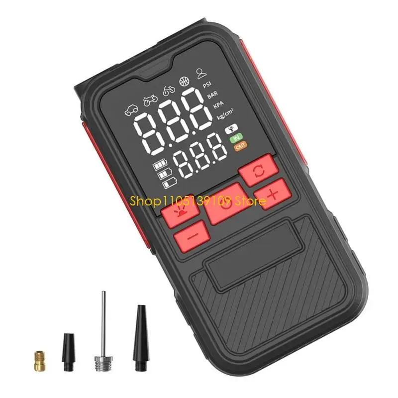  Auto Tire Pressure Pumps Compact Emergency Tool LCD Screen for Outdoor Activities