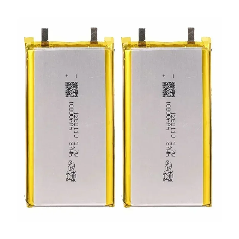 1260110 3.7V 10000mAh Rechargeable Lithium Polymer Battery Li-Po for Toy Power Bank GPS Laptop Camping Lights Diy Real Capacity