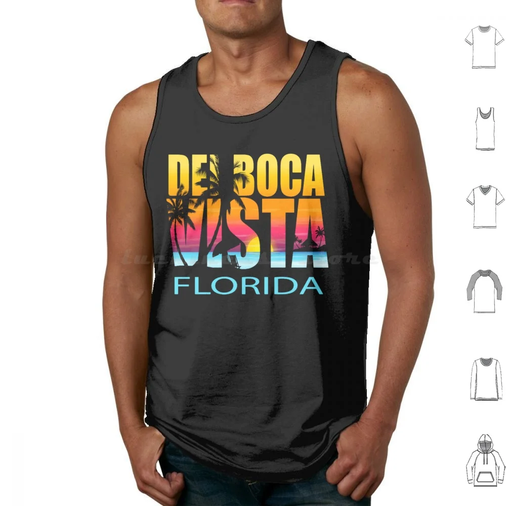 Del Vista Florida Tank Tops Print Cotton Jerry Seinfeld George Kramer Tv Funny 90S Cosmo Kramer Elaine Benes Sitcom