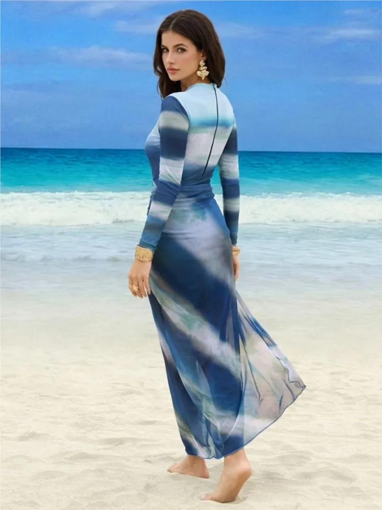 New High Waist Sexy Swimsuit Women Summer Bathing Suit Bikini Set Long Sleeve Swimwear Women Beach Swimming Suit For Female