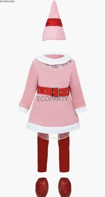 De Elf Kostuum Voor Kinderen Groen En Roze Elf Halloween Cosplay Familie Kerstfeest