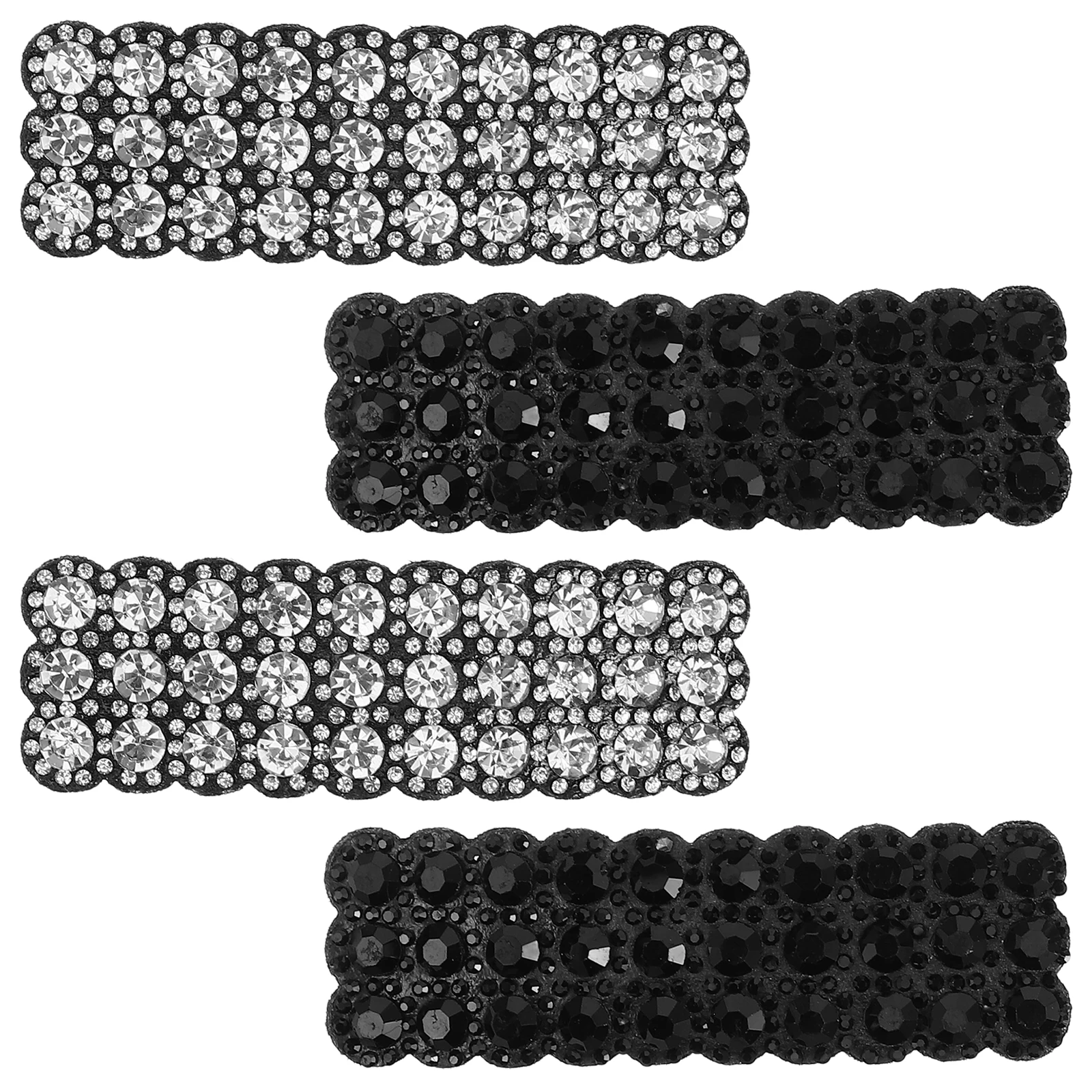

4pcs Rhinestone Hair Clips Shiny Crystal Accessories for Girls Women Fashion Bridal Wedding Party Everyday Use Hairpins