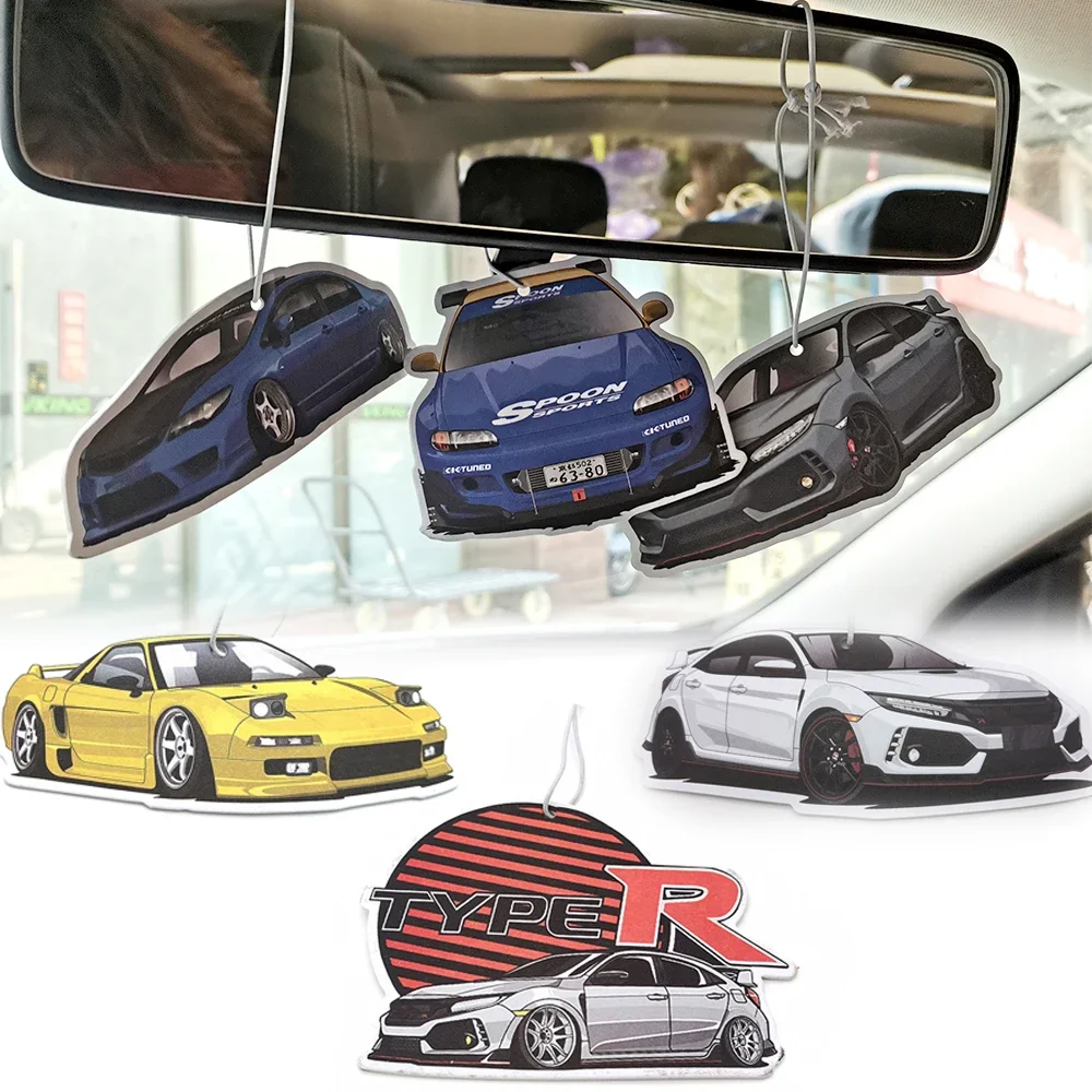 

JDM Car Air Freshener Hanging Rearview Mirror Perfume For Honda Spoon Civic 8th/10th Gen Type R GK5 Accord Odyssey Fit Accessory