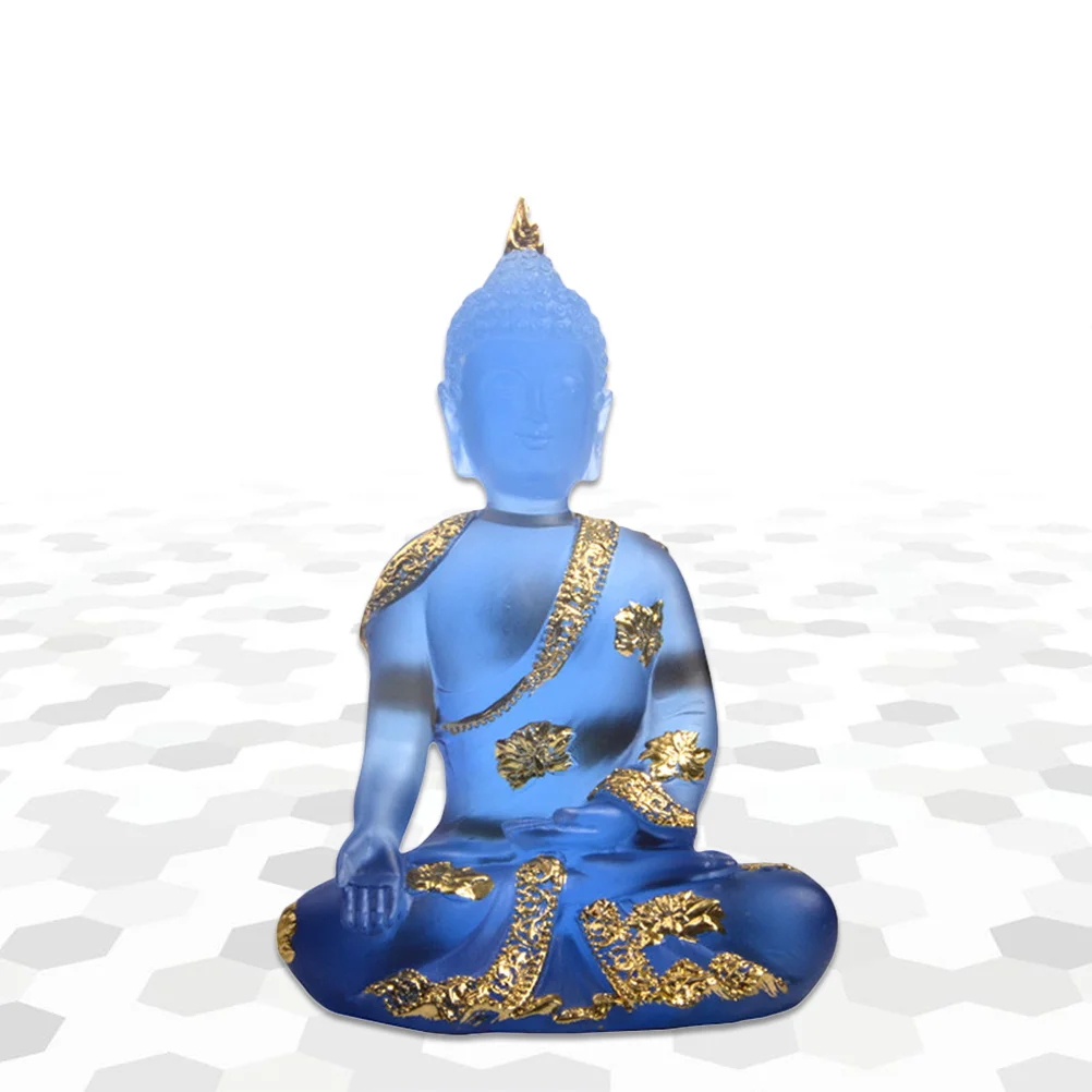 

1Pcs Resin Buddha Statue Transparent Clear Ornament Home Decoration Wedding Reception Coffee Table Artwork Positive Energy