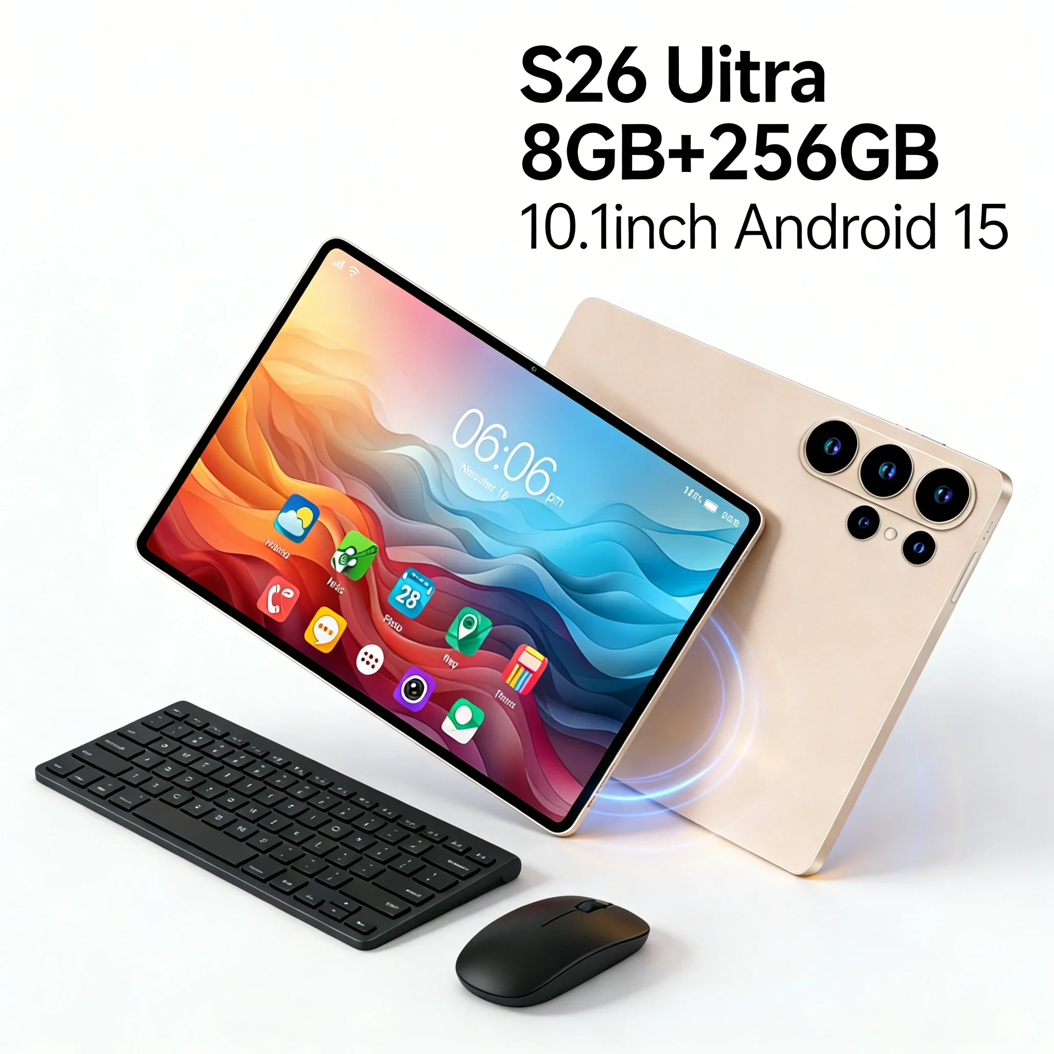 8GB+256GB Tablet Android 15, 4000mAh Battery, HD Camera, Best Choice for US/EU Market Users