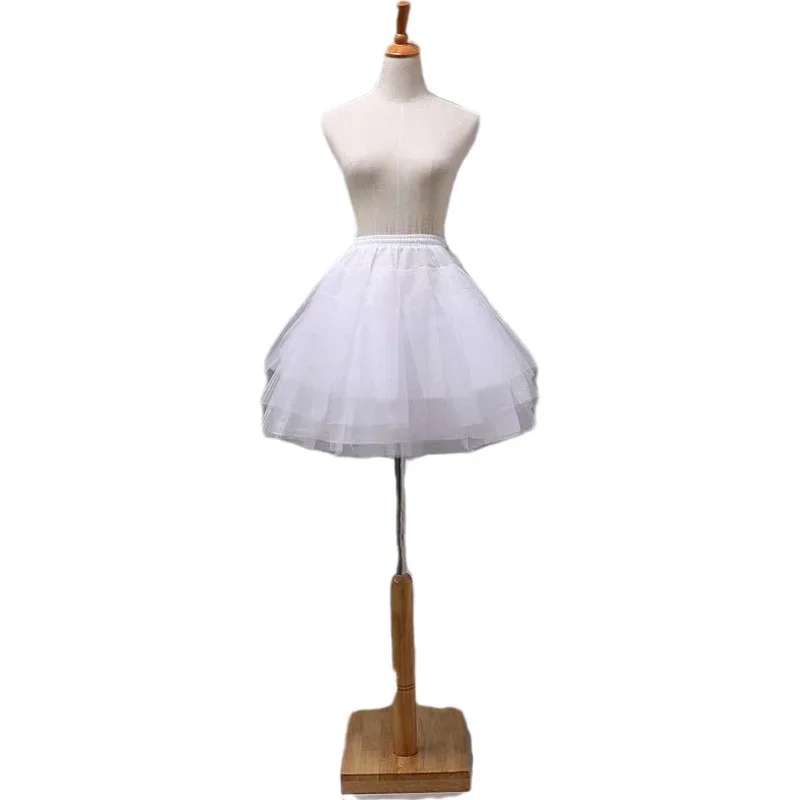 Korte Slips Hopless Crinoline 3 Gelaagde Netto Bloem Meisje Petticoat Onderrok Elastische Taille