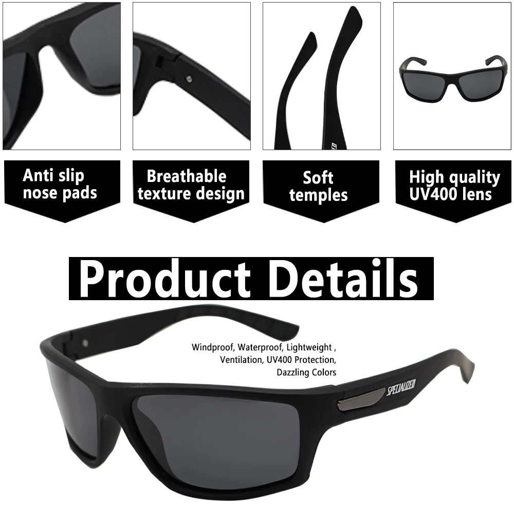 Polarized Cycling Sunglasses Men Women Youth UV400 Bicycle Goggles Bike Windproof Glasses  Outdoor Sport Fishing Ski Eyewear