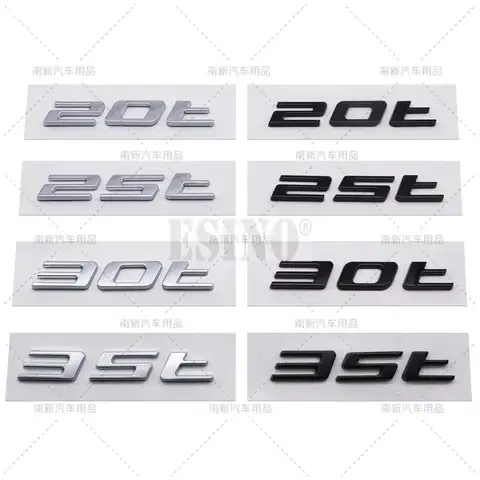 Car Styling 3D ABS Adhesive Emblem 20T 25T 30T 35T Car Body Rear Trunk Badge Auto Accessory for Jaguar XE XF XJ F-Pace F-Type
