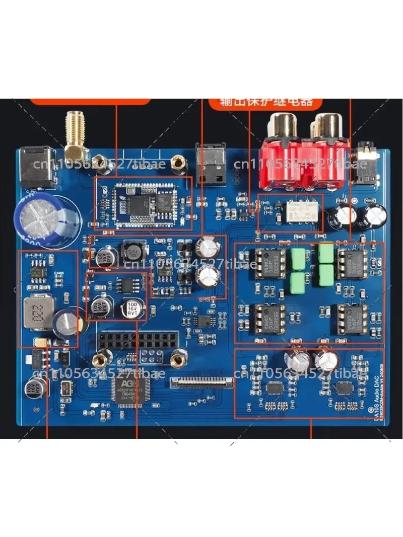 DA10S Dual ES9038 DSD512 HIFI Digital-to-Analog Converter Bluetooth 5.4 USB Decoder with QCC3084 for Audio Equipment