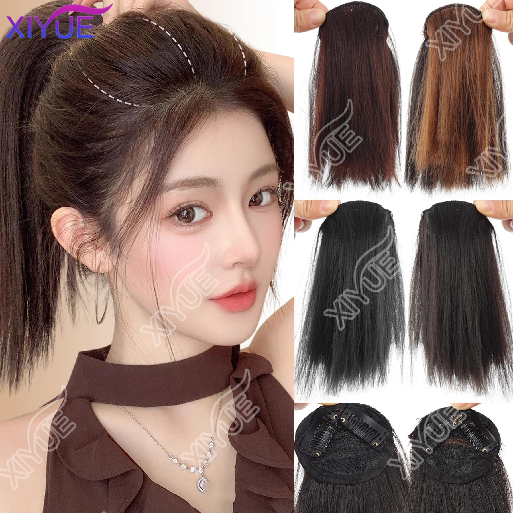 

XY Synthetic Natural Invisible Fluffy Hair Pads for Women Hair Extension Fluffy Hair Lining of Hair Top Cover Synthetic Hair Pad