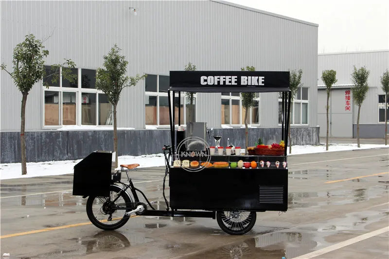 Adult Electric Tricycle Outdoor Cargo Bike Mobile Food Cart for Sell Coffee Hot Dogs Ice Cream Fruit Snacks Drink