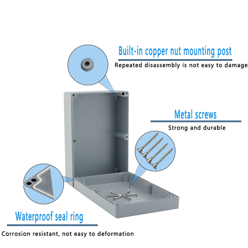 Outdoor Aluminum Enclosure Waterproof Industry Junction Box PCB Project Instrument Case IP67 Explosion-Proof Electronics Housing