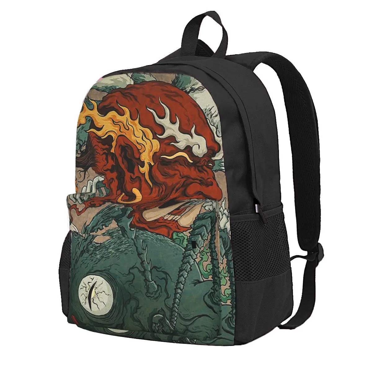

Japanese Kaiju Student Backpack School Bag Hiking Travel Daypack for Men Women Fashion Bookbag Shoulder Bags