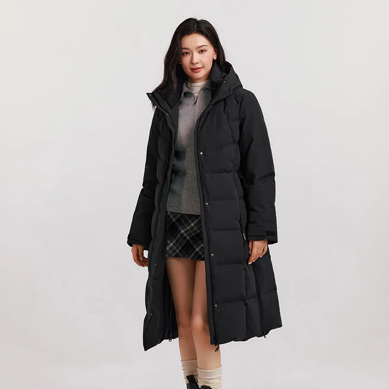 Semir donsjack dames lange lengte parka 2024 nieuwe winter ganzendons warme outdoor winddichte bovenkleding