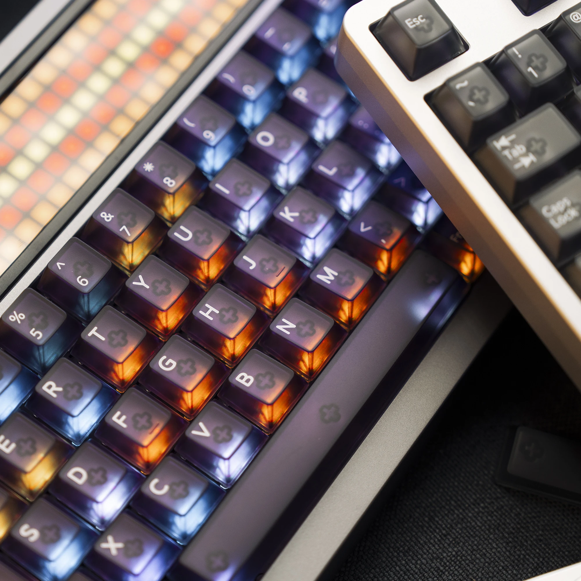Frontier Cherry Profile PC backlit keycap for mx keyboard 87 104 xd64 BM60 BM65 BM68 BM80 Silk Screen Tech Grey Frog Purple