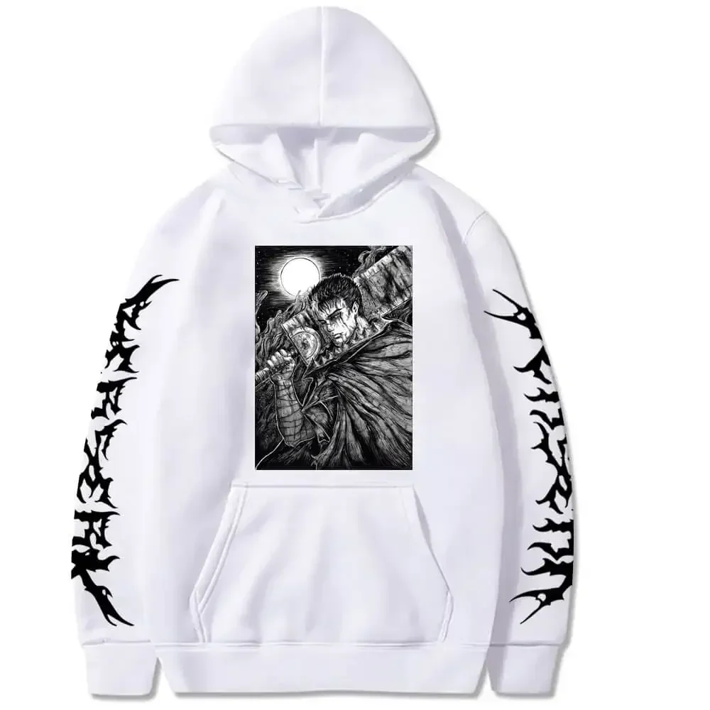 Unisex Casual Pullover Autumn Winter Long Sleeved Clothes Berserk Guts Anime Manga Hoodies Men Harajuku Streetwear Sweatshirt