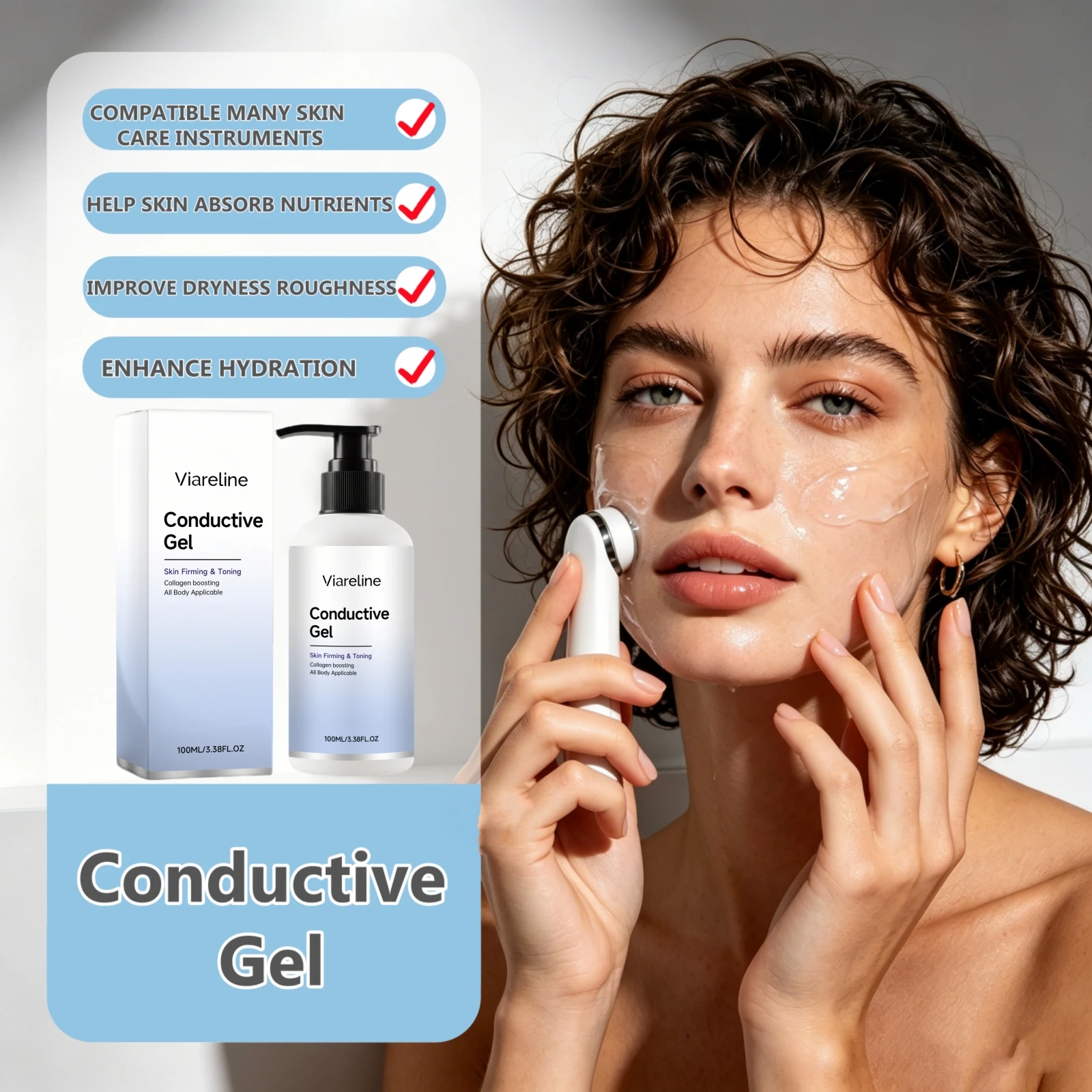 Skin Tightening Conductive Gel Help Absorb Nutrient Improve Dryness For All Beauty Instrument Conductive Gel For Facial Massager