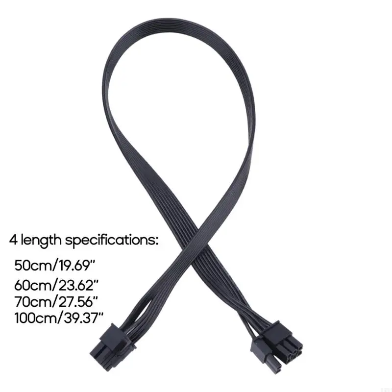 50/60/70/100 ซม. 8PIN ถึง 8PIN (6 + 2) สายไฟ GPU คอมพิวเตอร์การ์ดสายไฟ