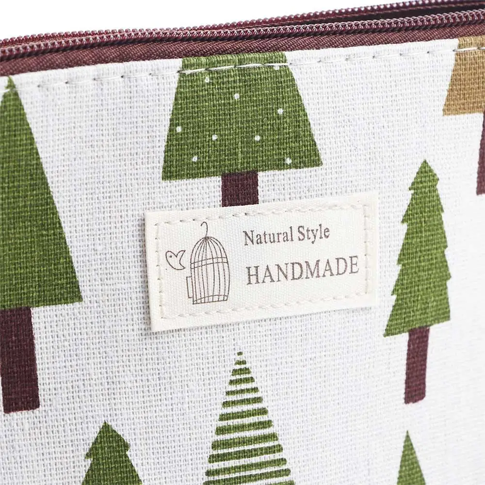 Women Canvas Wash Pouch Portable Animal Pattern Toiletry Case Makeup Bag Cosmetic Organizer Storage Bag