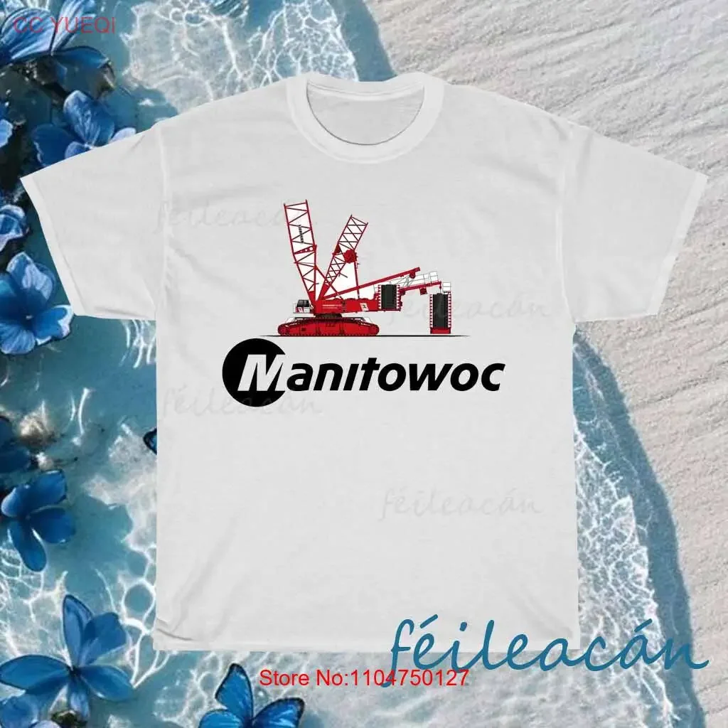 New Manitowoc Construction Cranes Logo T Shirt Funny Size S to 5XL vintage Washed homme streetwear Stretched Comfortable