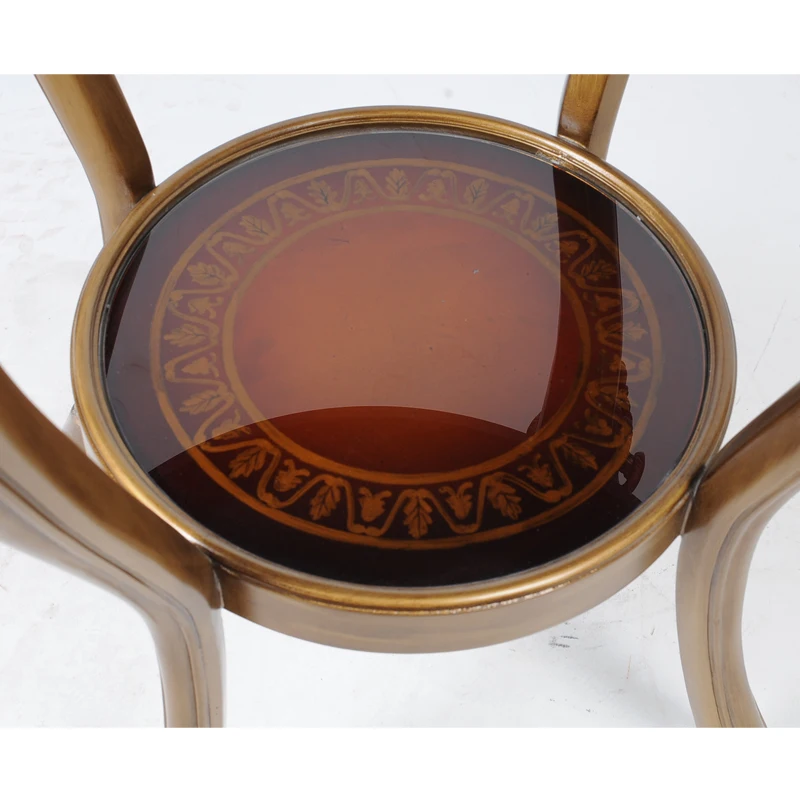 

Small-sized furniture, living room bedroom hand painted retro round table, European mixed and