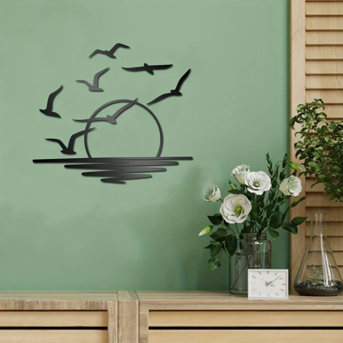 1pc Möwe Sonnen untergang Kunst Wandt attoo geeignet für Kunst Wand dekoration in Wohnzimmer, Schlafzimmer und Restaurant