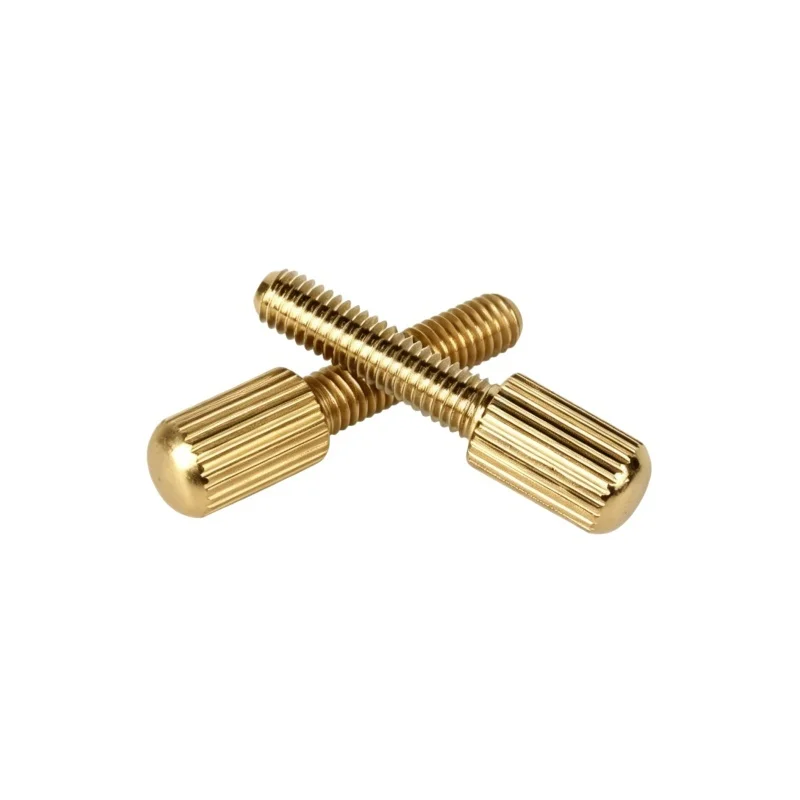 Solid Pure Brass Copper Thumb Knurled Head Tighten Hand Screws M3 M4 M5 Length 6~20 mm