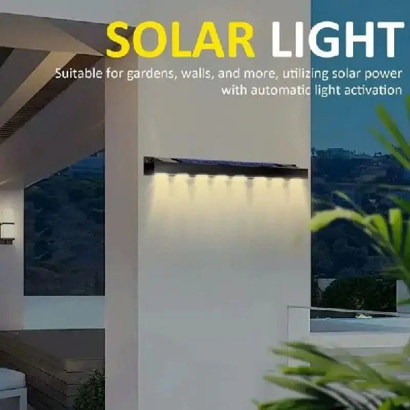 4/8LED Solar Wand Licht Wasserdichte Outdoor Wand Marker Licht Geeignet für Billboard Display Licht Hinterhof Zaun Landschaft Licht