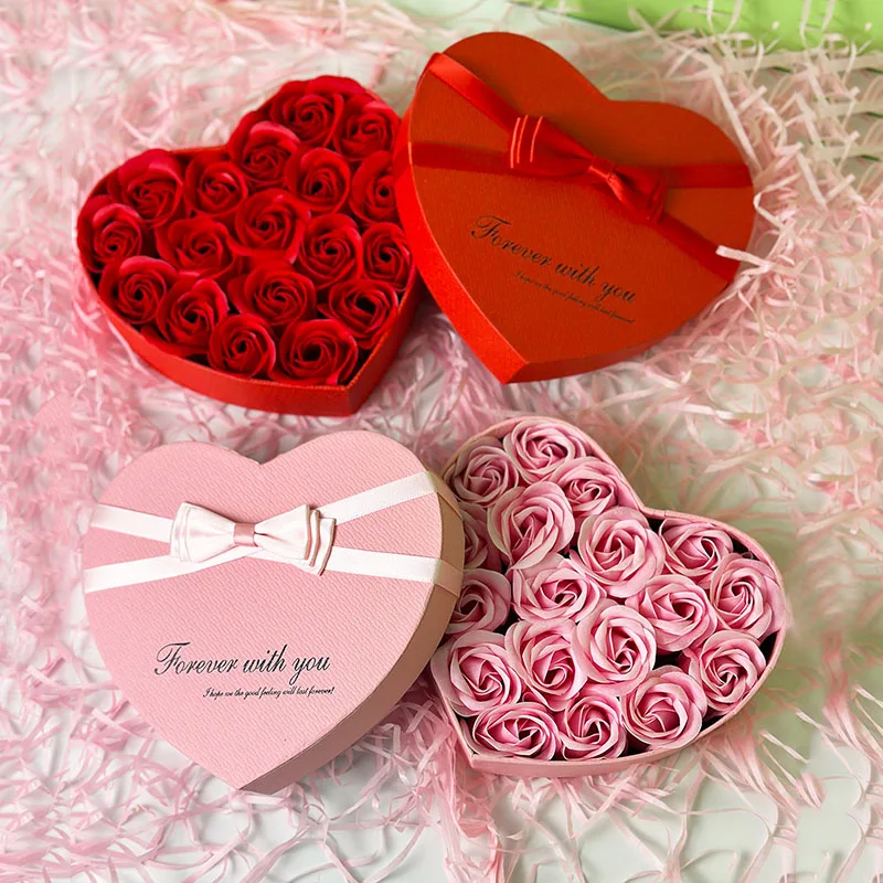 1PC Red Rose Love Gift Box, Suitable for Wedding Anniversary, Valentine's Day, Christmas, Mother's Day, (Excluding Accessories)