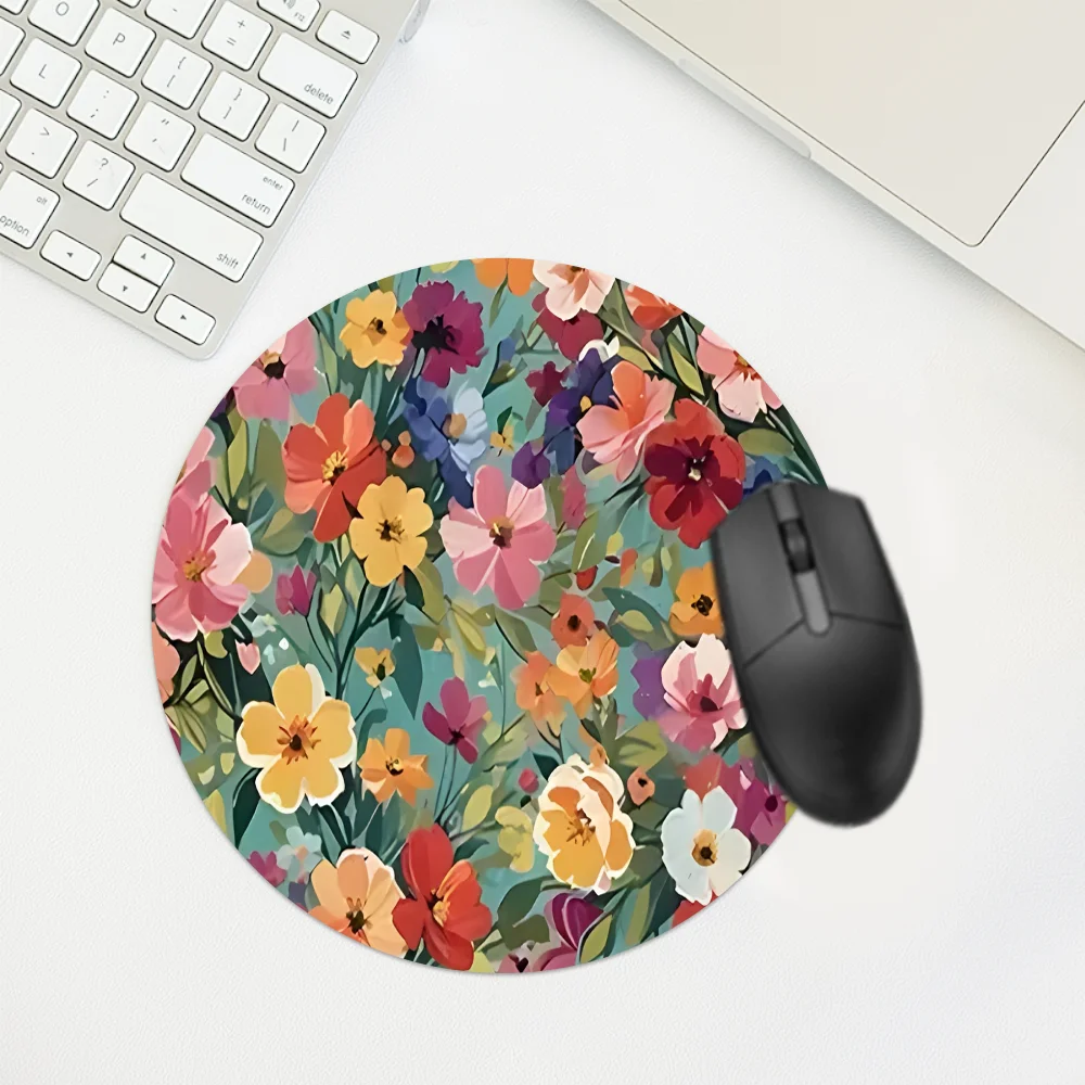 Tappetino per mouse Wildflowers Tappetino per mouse da gioco XXL Base in gomma con bordo cucito Tappetino da scrivania antiscivolo Computer Accessori da scrivania di grandi dimensioni
